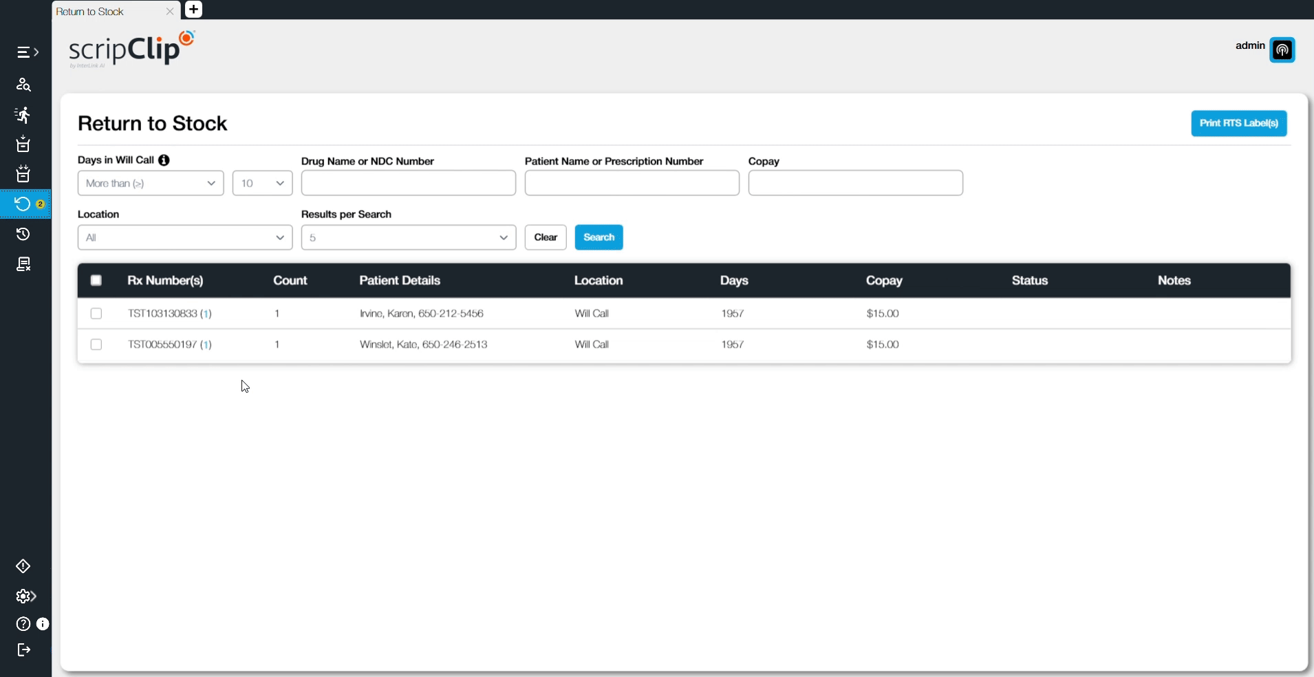 scripClip - Return to Stock Locate All